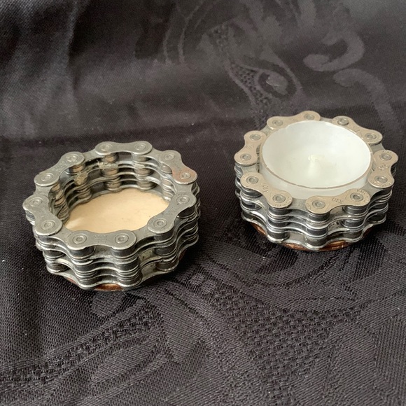 Unique industrial Bike chain tea lights - Picture 3 of 10